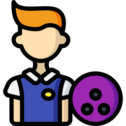 giocatore di bowling icona
