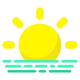 puesta de sol icono