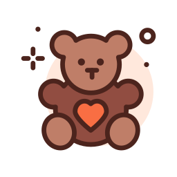 oso de juguete icono