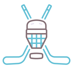 Hockey equipment icon