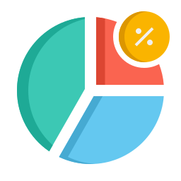 gráfico circular icono