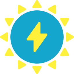 Sun energy icon