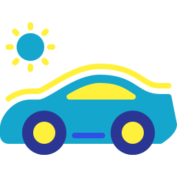 samochód solarny ikona