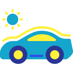 auto solare icona