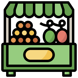 tienda de verduras icono