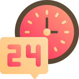 24-godzinny zegar ikona