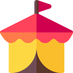 Circus tent icon