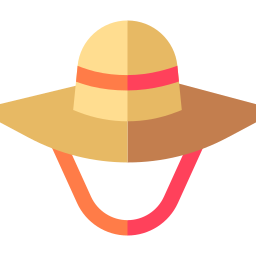 sombrero para el sol icono