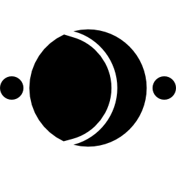 luna creciente icono