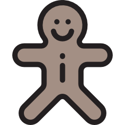 Gingerbread man icon