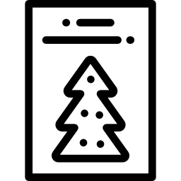 tarjeta de navidad icono