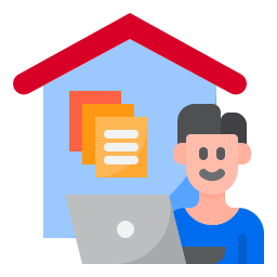 Working at home icon