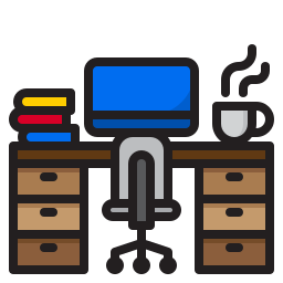 computadora de escritorio icono