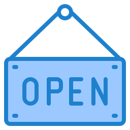 Open sign icon