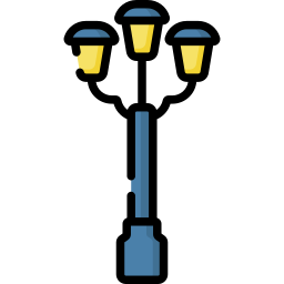 lámparas de la calle icono