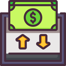 Money deposit icon