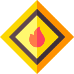 signo de fuego icono