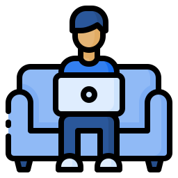 Working at home icon