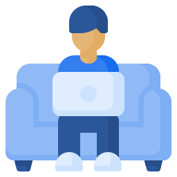 Working at home icon