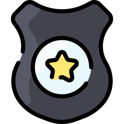 placa de policía icono