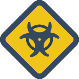 señal de peligro biológico icono