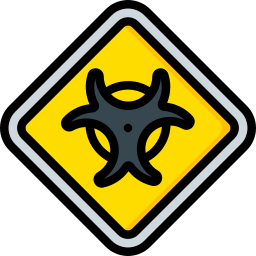 señal de peligro biológico icono