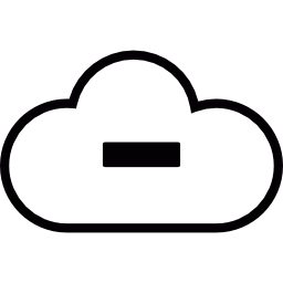 Cloud with minus sign icon
