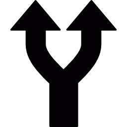 flecha de horquilla icono