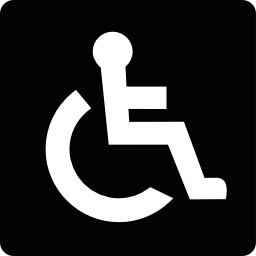 accessibilità in sedia a rotelle canta icona