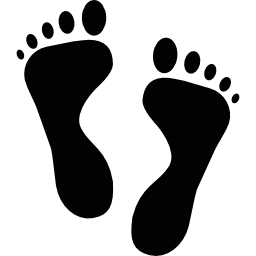 menselijke voetafdruk icoon