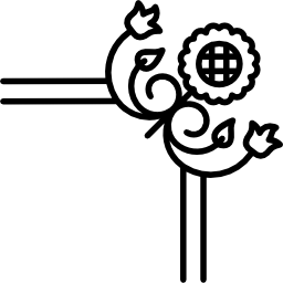Corner floral design icon