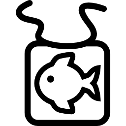 bavoir bébé avec un poisson Icône