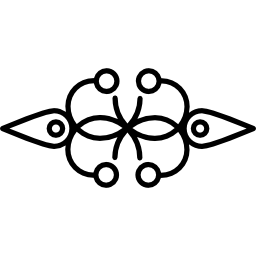 diseño floral con doble simetría icono