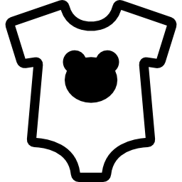 Baby dummy with bear head silhouette icon