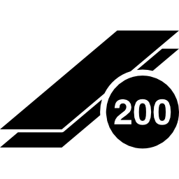 200 imprimés Icône