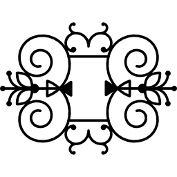 Floral design with double symmetry icon
