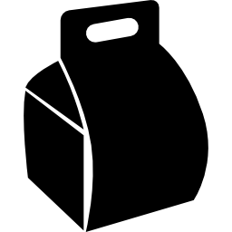 Food pack box with handle icon