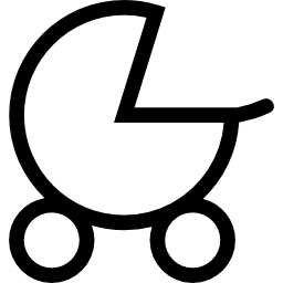 carrito de bebé icono