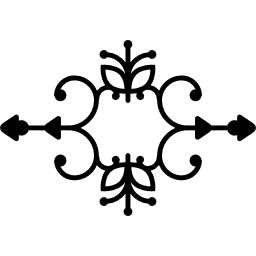 Floral design with symmetry icon