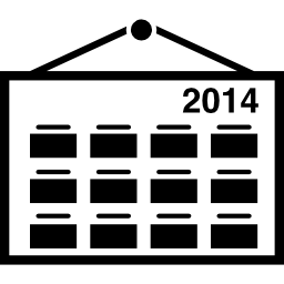 calendario da parete per il 2014 icona