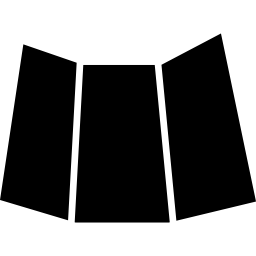 papel doblado impreso en negro icono