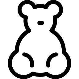 Baby bear toy icon