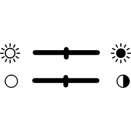 configuración de impresión de contraste y luz icono