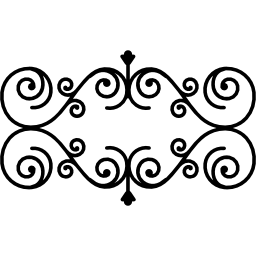 kwiatowy wzór z pionową i poziomą symetrią ikona