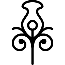 diseño floral de una flor icono
