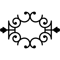 Floral symmetrical design icon