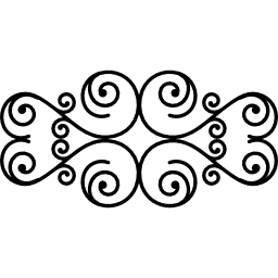 disegno floreale di spirali icona