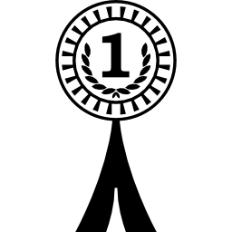 medaille van nummer één icoon