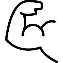 mannelijke armspieren icoon