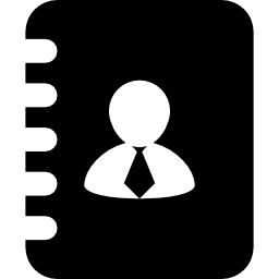 Business contacts on spring address book icon